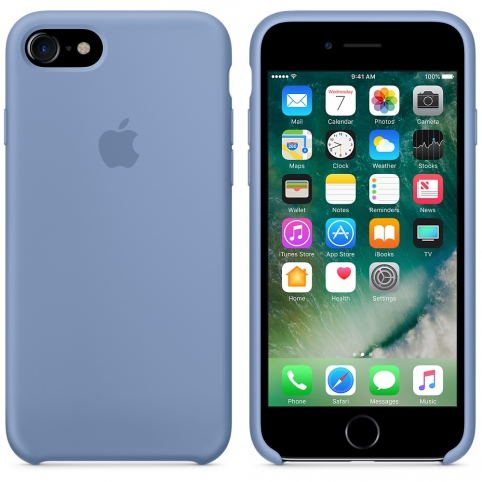 Силиконовый чехол для iPhone 7, лазурный цвет