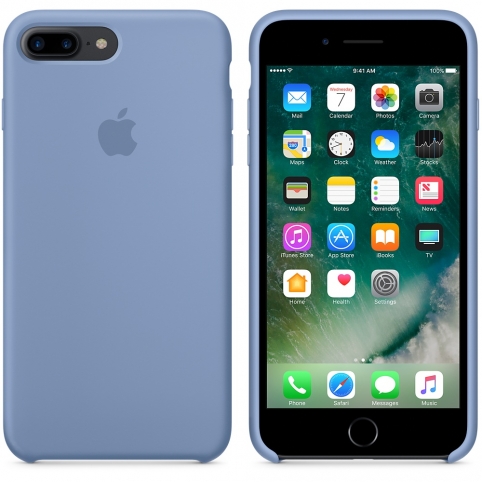 Силиконовый чехол для iPhone 7 Plus, лазурный цвет