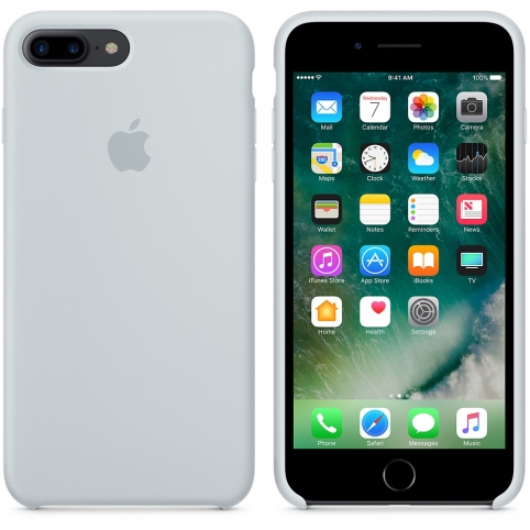 Силиконовый чехол для iPhone 7 Plus, дымчато-голубой цвет