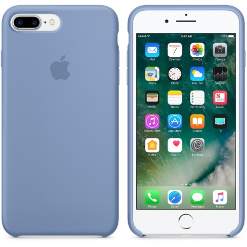 Силиконовый чехол для iPhone 7 Plus, лазурный цвет
