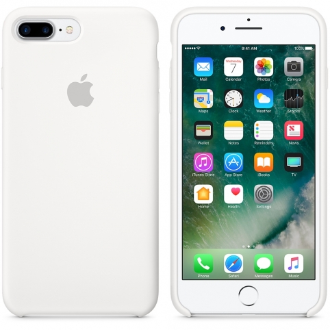 Силиконовый чехол для iPhone 7 Plus, белый цвет