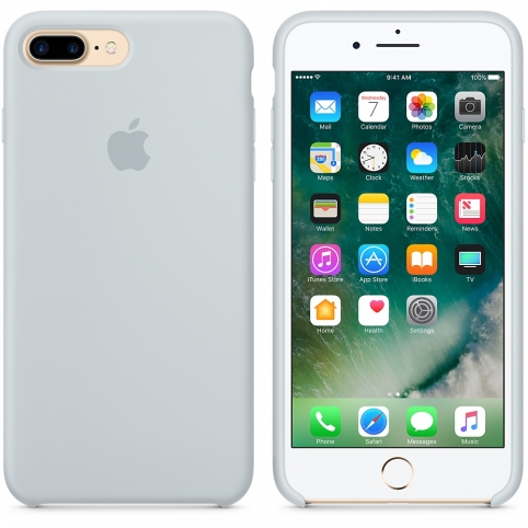 Силиконовый чехол для iPhone 7 Plus, дымчато-голубой цвет
