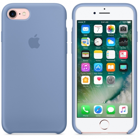 Силиконовый чехол для iPhone 7, лазурный цвет