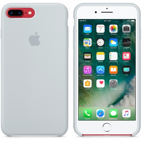 Силиконовый чехол для iPhone 7 Plus, дымчато-голубой цвет