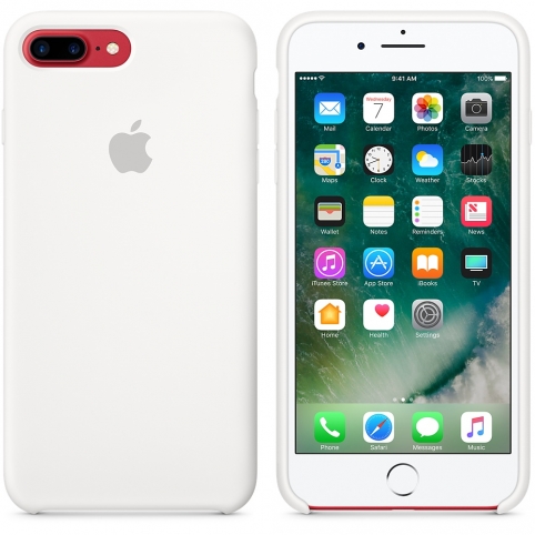 Силиконовый чехол для iPhone 7 Plus, белый цвет