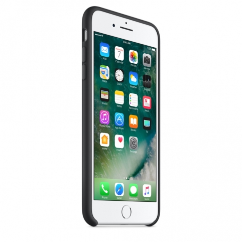 Силиконовый чехол для iPhone 7 Plus, чёрный цвет