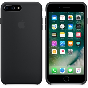 Силиконовый чехол для iPhone 7 Plus, чёрный цвет