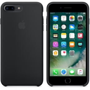 Силиконовый чехол для iPhone 7 Plus, чёрный цвет