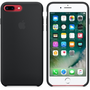 Силиконовый чехол для iPhone 7 Plus, чёрный цвет